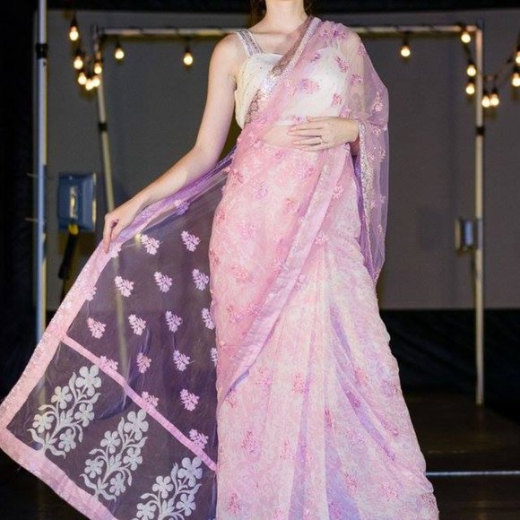 Pink Saree - Picture 6 of 6